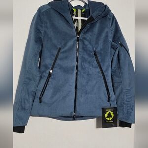 RH+ Womens 4 Elements Corduroy Padded Jacket Metal Blue Size Small (6) NWT